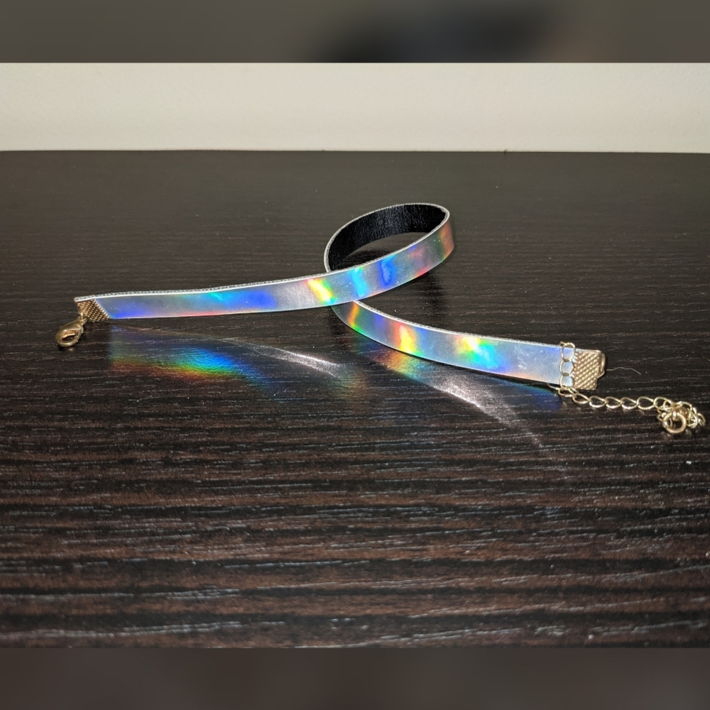 Holographic Choker necklace kandi rave